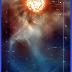 Artists impression of an exploding star 