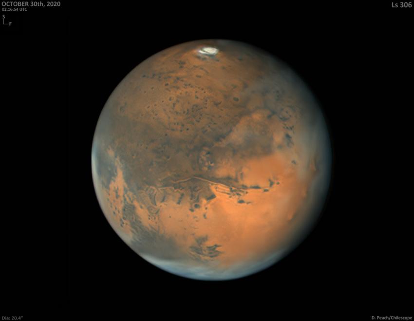 Image of Mars, taken from Earth