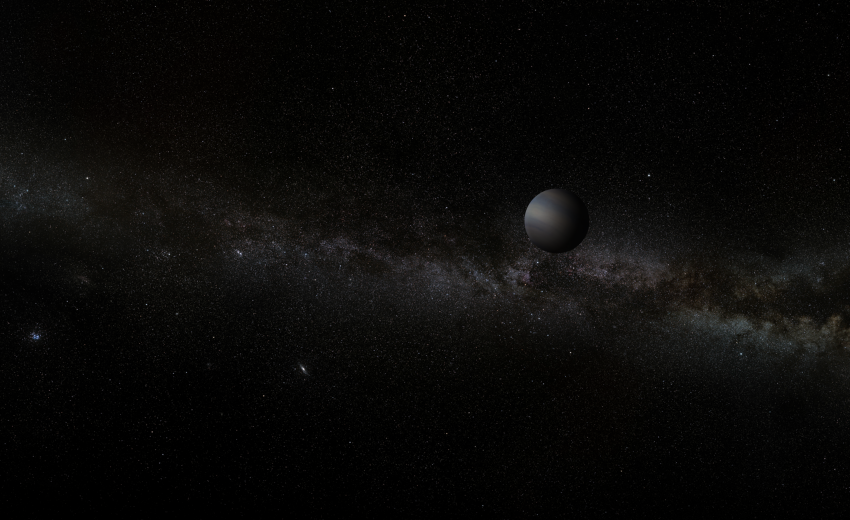 Artist's impression of a free-floating planet