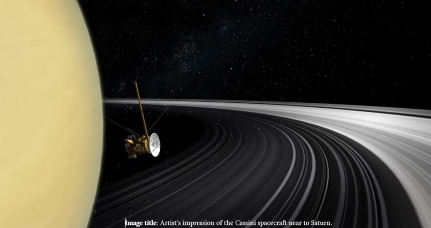 Artist's impression of the Cassini spacecraft near to Saturn..JPG